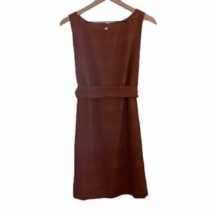 NWOT free people burnt orange linen tank mini dress L